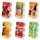 Scent-Hi Duftwachswürfe, Duftwachs, Wachswürfel, Wachstörtchen - Natürliches Soja - 6 Fruchtig, Stark Duftend & Lang Anhaltend, Heimdekoration, für Muttertag, Weihnachten, SPA