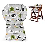 Twoworld Hochstuhl Kissen, große Verdickung Kinderwagen/Auto/Hochstuhl Sitzkissen Liner Mat Pad Cover Protector atmungsaktiv (Graue Schafe)