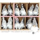 com-four® 12x Premium Weihnachtsbaum-Anhänger Wichtel - Wichtelfiguren-Anhänger als Geschenkanhänger - schwedisch-skandinavische Deko-Trolle