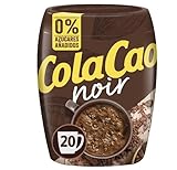 COLA CAO NOIR Schwarzer Kakao 50% Pulver, löslich und ohne Zuckerzusatz 300 g. 4er Pack