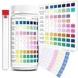 100 Streifen Wassertest Aquarium Teststreifen 9 in 1 Aquarium Wassertest, Aquarium Test Aquarium Teststreifen für Aquarien Aquarium Zubehör zur Messung von pH Wasserhärte Chlor Nitrit im Fischbecken