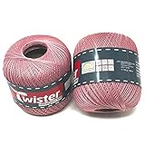 Twister Häkelgarn altrosa Handstrickgarn Baumwollgarn 2x100g