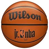 Wilson Basketball JR NBA DRV, Outdoor, Gummi, Größe: 4, Braun