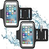 COYUN 2 Stück Sportarmband Handy Mit Kopfhörer Tasche, Sport Handy Armtasche, Handyhalterung Mit, Sportarmband Handy Universal, Handy Tasche Joggen Running Armband, Handyhalterung Joggen Armtasche