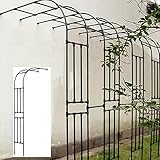 Gartenbogen Halbbogen, wetterfest, Rosenbogen Gartenpavillon, Pergola Rankhilfe Rankhilfe Rankbogen für Kletterpflanzen, H alf Rosenbogen für Innen/Außen/Gartenrasen/Hochzeit