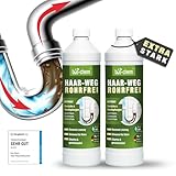 bio-chem Haar-Weg Abflussfrei – Abflussreiniger EXTRA STARK – 2x1000 ML - Bis zu 20 Anwendungen je Flasche Rohrreiniger – Extrem effektiv & materialschonend gegen Verstopfungen & Haare - Made in DE