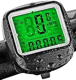 FINIBO Fahrradcomputer, Kabelgebundene Kilometerzähler TACHO für Fahrrad, 23 Funktionen wasserdichte LCD Geschwindigkeit Fahrradtacho Radcomputer