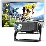 Beamer 【360° Drehbarem Ständer & Auto Keystone & E-Fokus】 FHD 1080P 22000LM Projektor mit WiFi6 und Bluetooth 5.2,70% Zoom ONOAYO abnehmbar Outdoor Heimkino Beamer Kompatibel mit Handy,PC,TV-Sticks