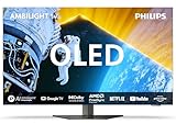 Philips Ambilight 65OLED809 4K OLED Smart TV - 65-Zoll Display mit P5 AI Perfect Picture, Ultra HD Google TV, Dolby Vision und Dolby Atmos Sound - Funktioniert mit Alexa und Google Sprachassistent