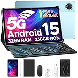 DOOGEE V Pad 5G Android 15 Tablet 12 Zoll, 7mm Ultradünnes, 32GB RAM+256GB ROM, Mediatek Dimensity 7050, 2.4K Display+90Hz, 8800mAh, WiFi6, Gaming Tablet mit Tastatur/Stift/SIM Card Slot/Maus/Hülle