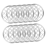 Homoyoyo 12 Stück Blumengitter für Vase Blumenvase bürogadges Edelstahlmaterial Blumenarrangement-Set groß Krüge mit Deckel links Einmachglas Zubehör Glaskeimdeckel Rostfreier Stahl Silver