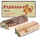 Pipkins Naturholz Sitzstange - 2er Pack - 17cm - Vogelsitzstange für Vogelkäfig