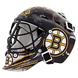 Franklin Sports Unisex Erwachsene Boston Bruins NHL Team Logo Mini Hockey Torwart Maske mit Etui Sammlerstück Torwart M, Mehrfarbig, Einheitsgröße US