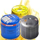 TruWare Just Camp Stechkartusche 190g Gaskartuschen für Camping Gaskocher Butangas Kartuschen mit Sicherheitsventil (3 Stechkartuschen)