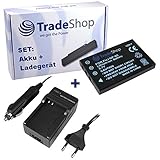 2in1 Set: Trade-Shop Li-Ion Akku + Ladegerät mit Kfz Adapter kompatibel mit Falk IBEX-30 IBEX-40 Ibex 30 40 IBEX30 IBEX40 CPF1035 CPFUNP601100CM CPF1035