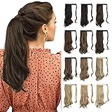 Sofeiyan Pferdeschwanz Haarteil Lockig Haarverlängerung Extension Pferdeschwanzverlängerung Synthetisches Natürliches Gewelltes Haarteil Wrap Around Pony Tail Hair Extensions 38cm