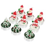 IMIKEYA 1 Satz Weihnachtsdekoration Kerze Schwarze Kerzen Teelichtkerze Schwimmkerzen Weihnachtsdekoration LED Kerzen Weihnachtsbaum Teelichtkerzen Feiertags Teelichtkerzen Wachs 9 Stück