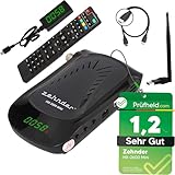 [ Test SEHR GUT, Note 1.2 *] Zehnder HX 2600 Mini Digital Sat Receiver + HDMI Kabel + WiFi Stick, mit Aufnahmefunktion, für Satellitenschüssel Satelliten Fernseher, HD-Receiver Satelliten-Receiver