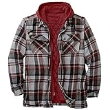 riou Herrenjacke mit Kapuze, für den Winter, warm, Daunenjacke, lange Ärmel, Reißverschluss, lässig, Outdoor-Jacke, Mäntel, Größe L, 08-rot, XXL