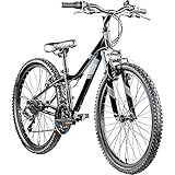 Galano GA20 Mountainbike 24 Zoll Jungen Mädchen Fahrrad für Jugendliche Jugendfahrrad MTB Hardtail Jugend Kinder Fahrrad ab 8 Jahre Mountain Bike 21 Gänge (schwarz/grau, 30 cm)
