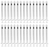 30 Stück 1ml Luer Lock Spritze: GOEDCH 1 ml Kunststoff Luer-Lock Spritze Ohne Nadel, Plastiktube, Mehrzweck-Messwerkzeuge, 1 ml Spritze zum Nachfüllen und Messen von Flüssigkeiten, Haustierfütterung