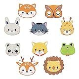 Flicken zum Aufbügeln,10 Stück Patch Sticker Gestickte BüGel-Patch Bestickte Aufnäher,DIY Nähen Applikation Reparatur (Tierstil)
