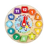 Holzform -Sortieruhr, Lehre Uhr - Farbanpassungsspielzeug | Lernen Spielzeug für Feinmotorik, frühe Bildungsaktivitäten für Mädchen im Alter von 3+