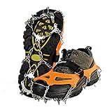 Unigear Steigeisen für Bergschuhe, Schuhkrallen, Eisspikes, Schneekette, Grödel und Spikes für Klettern Bergsteigen Trekking High Altitude Winter Outdoor