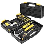 WGGE 39-teiliges Werkzeugset für Zuhause - Handwerkzeug-Set - Langlebiges Haushalts-Handwerkzeug-Set mit Hammer, Schraubendreher, Zange, Schraubenschlüssel, Sechskantschlüssel & mehr - Kompakter