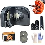 Multipurpose Drill Bit Sharpener Tool with 2 Grinding Wheels, Portable Drill Bits Grinding Sharpener, for High-Speed Steel, Masonry, Carbide, Tin-Coated Drill Bit All Bits (Black*A)