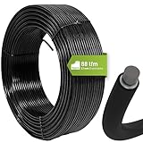Fepro® Spanndraht 3,1 mm x 88 m, schwarz, verzinkt und kunststoffbeschichtet - witterungsbeständig, ideal für Maschendraht, Wildzaun, Garten oder basteln