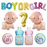 11 Stück Luftballons zum Enthüllen, Babyparty-Folienballons für Jungen oder Mädchen, Mylar-Luftballons für Willkommensfeier, Babyparty, Geschlechtsoffenbarung, Hochzeit, Geburtstag, Party-Dekorationen