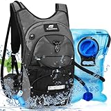Expansea Trinkrucksack mit Trinkblase 3L BPA-Frei, Wasserdichter Outdoor-Rucksack, Rucksack mit Trinksystem, Rucksack Outdoor für Draußen Sport, Laufen, Radfahren, Wandern, Bergsteigen, Skifahren