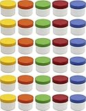 30 Salbendosen 35 ml flach mit farbigen Deckeln