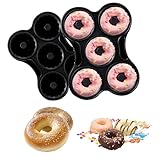 2 Stück Silikon Donut Formen, 5 Hohlraum Antihaft-Safe Silikon Donut Backform Hitzebeständigkeit für Ninja Dual Zone Air Fryer (8QT-10QT) für Ninja DZ201, DZ302, DZ401, DZ550, SL201, SL400, SL401