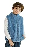 BAYRTIC Fleece-Oberbekleidung für Mädchen und Jungen, mit Reißverschluss, warm, weich, mit Taschen, 3–12 Jahre, Blau, 8-9 Years