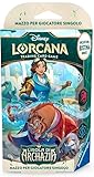 Ravensburger - Disney Lorcana TCG: Archazia's Island Rubí und Saphir | Schöne und das Biest | 60 vorgefertigte Karten mit 2 Folienkarten + 1 Bonuspaket, Punktezähler und Vorschriften