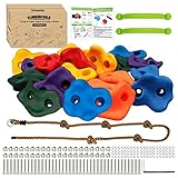 Trymaker Klettergriffe, Kinder Klettersteine für Kletterwand, 20 Stück Kletterwandgriffe Set für Kinder Erwachsene Outdoor
