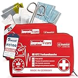 Upgrade4cars 2 x Auto Verbandskasten nach aktueller Norm 2025 | Kfz Verbandstasche in Rot | Erste Hilfe Set - DIN 13164:2022 (StVO konform)