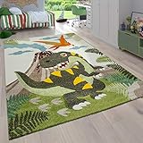 Paco Home Kinderzimmer Kinderteppich für Jungen mit Tier u. Dschungel Motiven Kurzflor, Grösse:120x170 cm, Farbe:Grün 4
