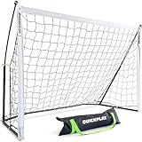 QUICKPLAY KICKSTER 1.8x1.2m Jugend-Fußballtor - Schnell aufbaubares tragbares Fußballnetz für Kinder, Zieltraining & Tor in offizieller Größe für 3v3 - Schnell aufbaubares Gartentor für U6