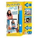 Mattel Games Pictionary Air 2 Zeichenspiel mit App, Familienspiel mit Lichtstift und Begriffskarten, zum Verbinden mit dem Smartphone oder Tablet, Scharade, für Spieler ab 8 Jahren, HNT74