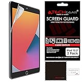 TECHGEAR 2 Stück Schutzfolie für iPad 10.2 2021/2020 / 2019, Ultra Klare Schutzfolie Kompatibel mit iPad 9. / 8. / 7. Generation 10,2 zoll 2021/2020 / 2019 Neuste Modell
