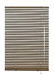 Gardinia Alu-Jalousie, Sicht-, Licht- und Blendschutz, Wand- und Deckenmontage, Alle Montage-Teile inklusive, Aluminium-Jalousie, Mocca, 60 x 175 cm (BxH)