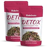 Detox Tee zum Abnehmen – 56 Tage Natürliche Abnehmentee Kräutertee mit Grüntee & Löwenzahn. Unterstützt Gewichtsverlust, Entgiftung & Verdauung. Vegan, hochwirksam mit Pfirsichgeschmack