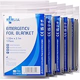 Rettungsdecke Rettungsdecken 5er Set (= 5 Stück) Silber 210 x132cm Rettungsfolie für Erste Hilfe Notfall Rettungsdienst