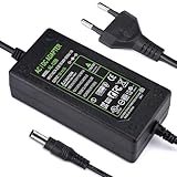 12V 5A Netzteil Adapter, AC 100-240V bis DC 12 Volt 5 Amp 60W Stromversorgung für Monitore Fernseher DVD TVs Verstärker Kamerasystem - Euro Stecker 5,5 * 2,5