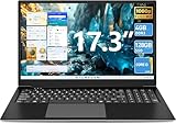SGIN Laptop 17.3 Zoll 4GB RAM 128GB SSD ROM Notebook, Core I3, FHD IPS, 2 x USB 3.2, Bluetooth 4.2 Dual Band WiFi, Expandable Memory 512GB TF 8000mAh