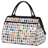 Reisetasche mit runden Flaggen, für Damen, Herren, Kinder, Jungen, Mädchen, Wochenende, Übernachtung, 24 l, für Sport, Fitnessstudio, Yoga, farbe, Big, Taschen-Organizer