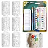 Babybauch Gipsabdruck Set 3D, Gipsabdruck Babybauch mit 6PCS Gipsbinden, 12 Acrylfarben, Gibs Abdruck Babybauch Einfache Handhabung Ungiftig, Schwangerschaft Geschenk für Werdende Mütter